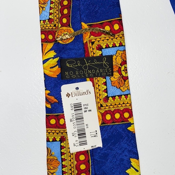 Rush Limbaugh Silk Bold Colorful Print No Boundaries Tie 56”L x 3.5 W. - Picture 5 of 6